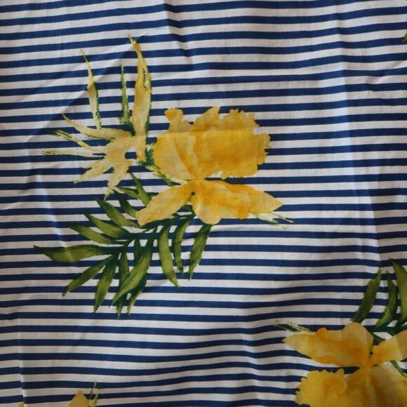 NWT Bepop Reversible Strapless Mini Dress XL Floral Nautical Stripes Cottagecore - Picture 12 of 14